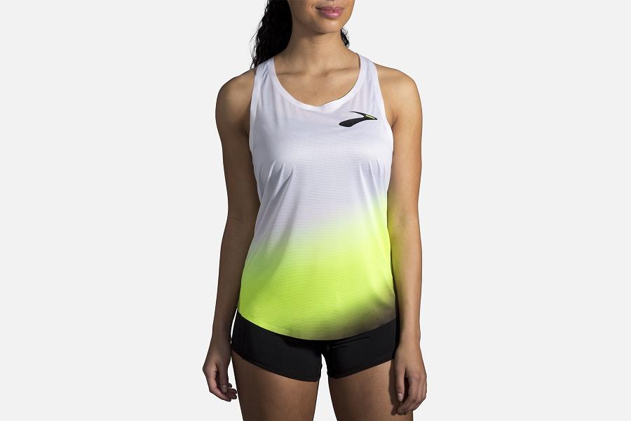 Brooks Elite Women Running Clothes & Running Singlet White OCT937261